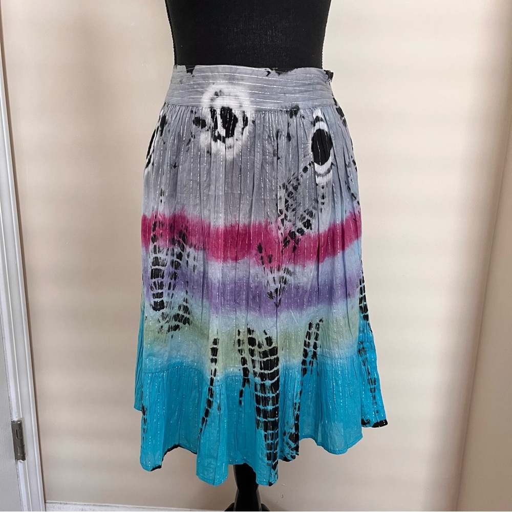 Vintage Angee Hippie Tie-Dye Midi Skirt